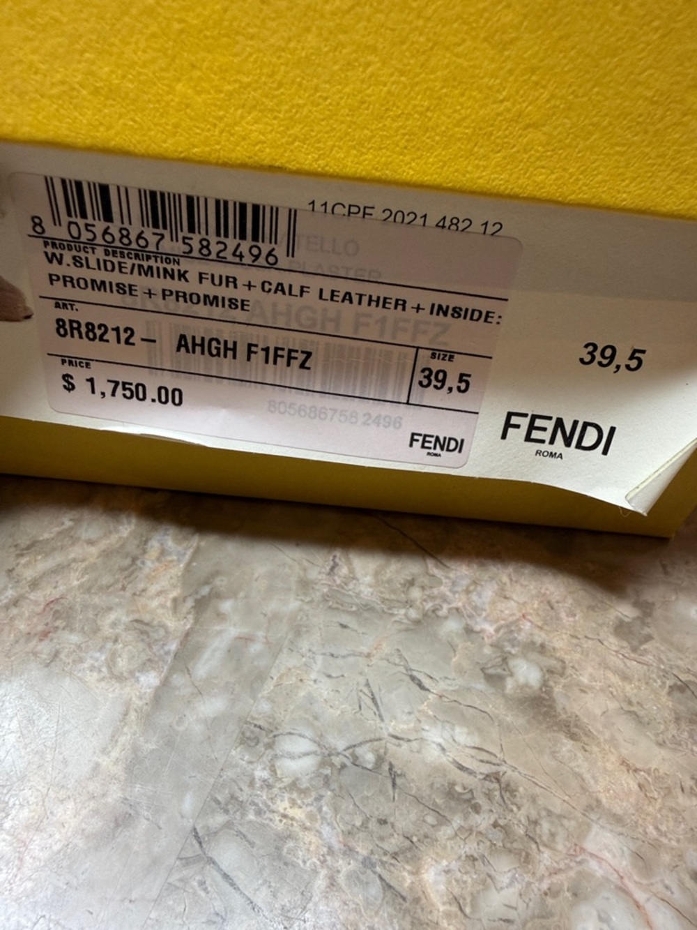 Fendi Brown Fur Slide Mules - Picture 5 of 8